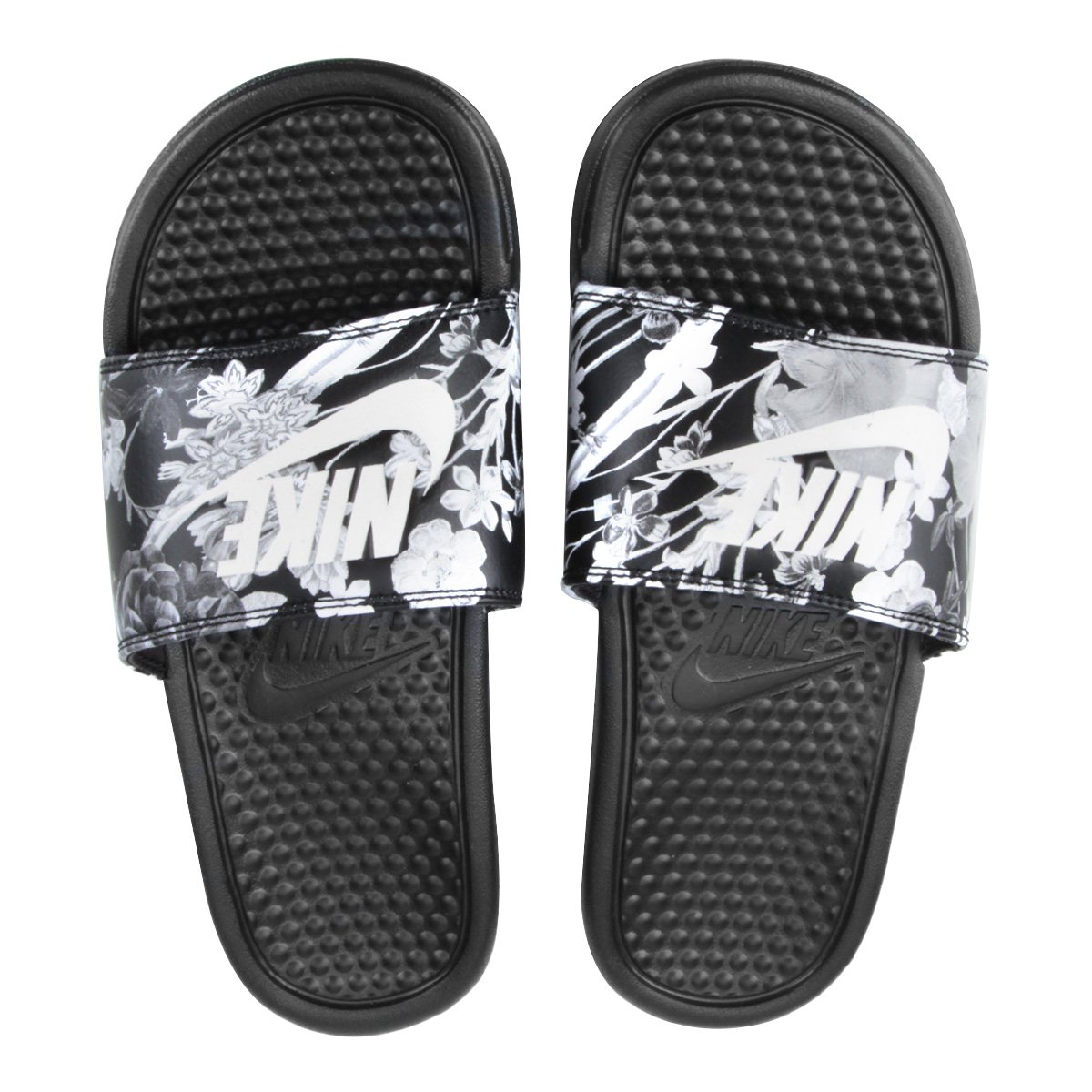 Chinelo Nike Benassi JDI Print Black/Summit White Noir/Blanc Sommet