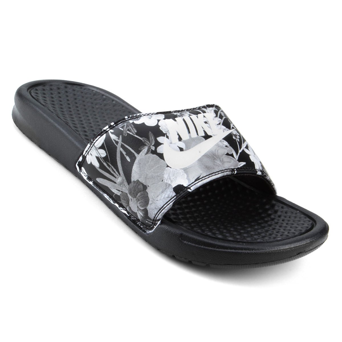 Chinelo Nike Benassi JDI Print Black/Summit White Noir/Blanc Sommet