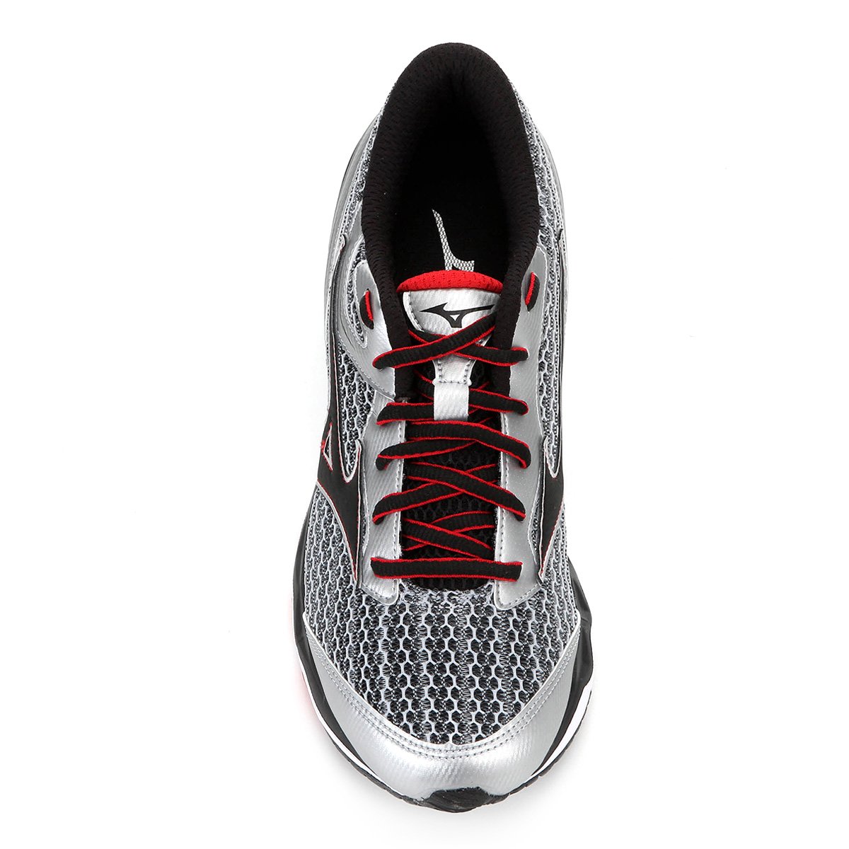 Tênis Mizuno Wave Hawk 2 Prata/Vermelho