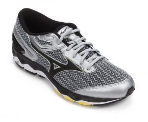 Tênis Mizuno Wave Hawk 2 Prata/Amarelo