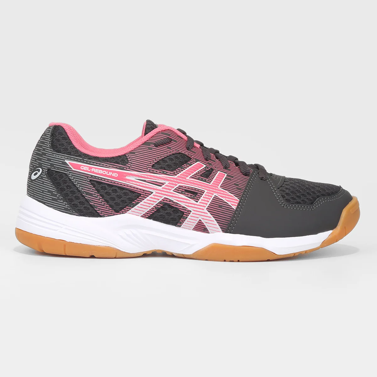 Tênis Asics Gel-Rebound Feminino – Cinza/Rosa