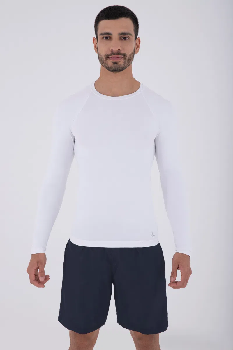 Camiseta Manga Longa Térmica Masculina Lupo – Branco