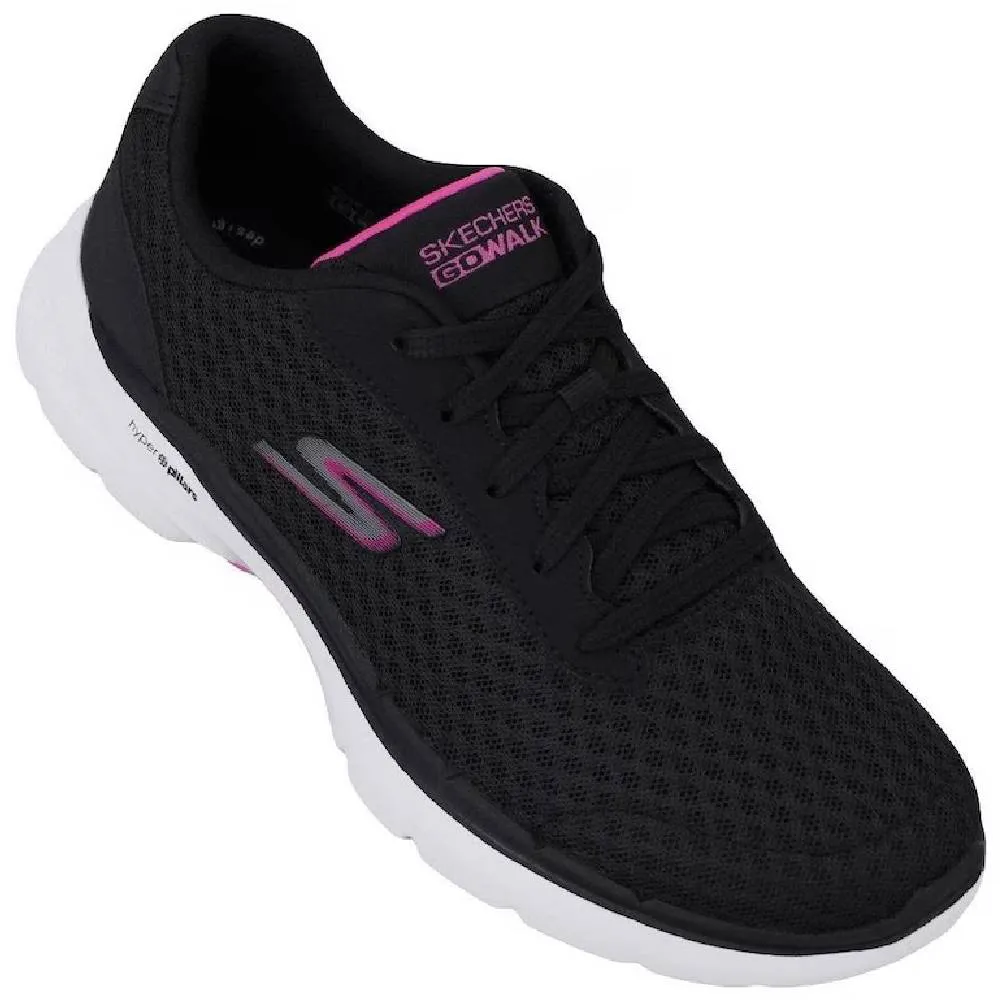 Tênis Skechers Go Walk 6 Iconic Vision Preto/Rosa