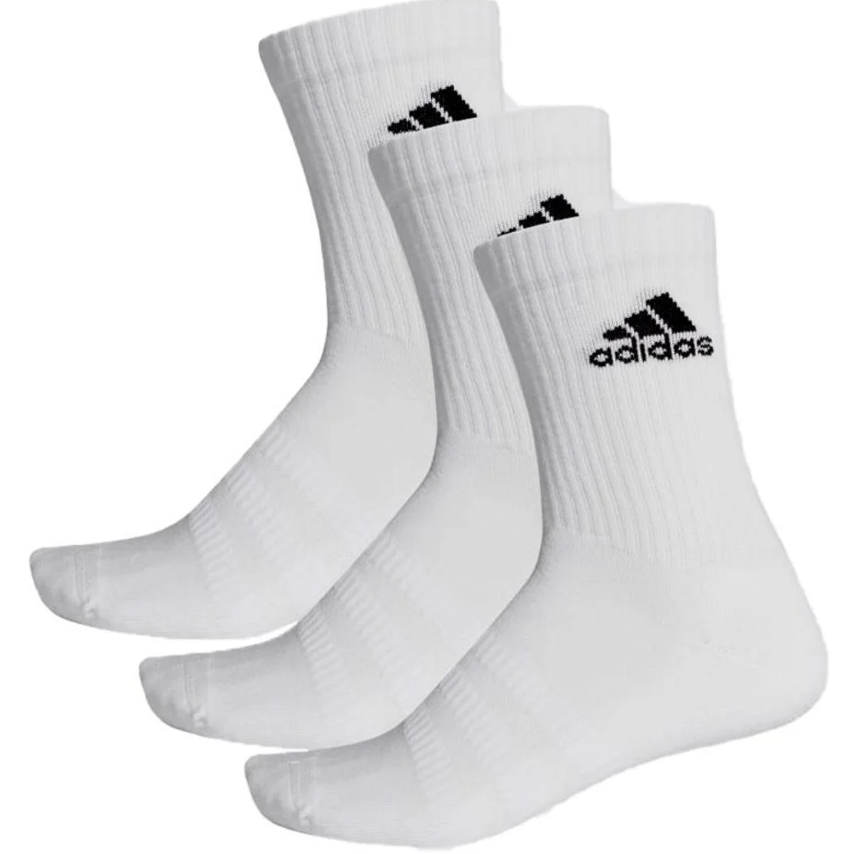 Meia Adidas cano alto kit 3 – Branca